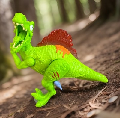 Zuru Smashers Lime Green Spinosaurus. Roars & Lights Up. New Batteries Included.