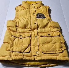US Polo Assn Puffer Vest Snap Zip Front High Neck Embroidered Logo Womens Size S