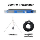 30W FM transmitter boradcast station PLL professional 87-108Mhz GP antenna kit