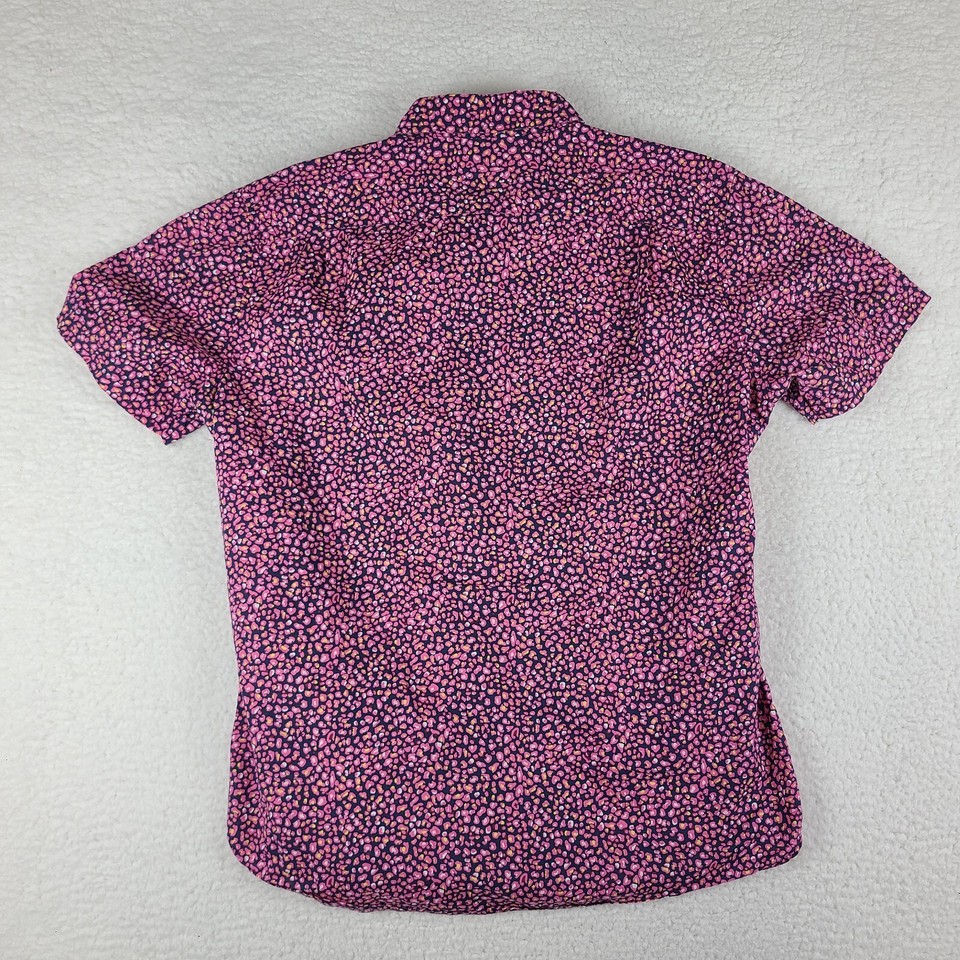 Bonobos Dress Shirt Mens Large Blue Pink Floral Slim Fit Hawaiian