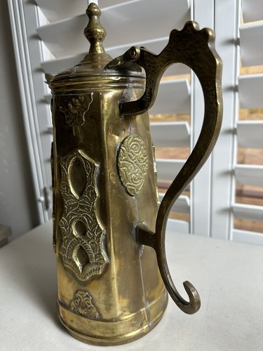 Antique Moroccan Islamic Coffee Teapot - Vintage Patina - 14” Tall - Picture 12 of 17