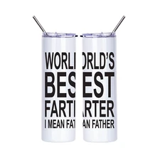 World's Best Father Farter Insulated 20oz Travel Tumbler Stealth Beer Mug Cup