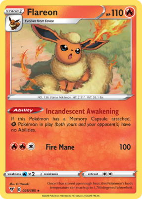 Flareon 26/185 Rare | Vivid Voltage | Pokemon Card | eBay