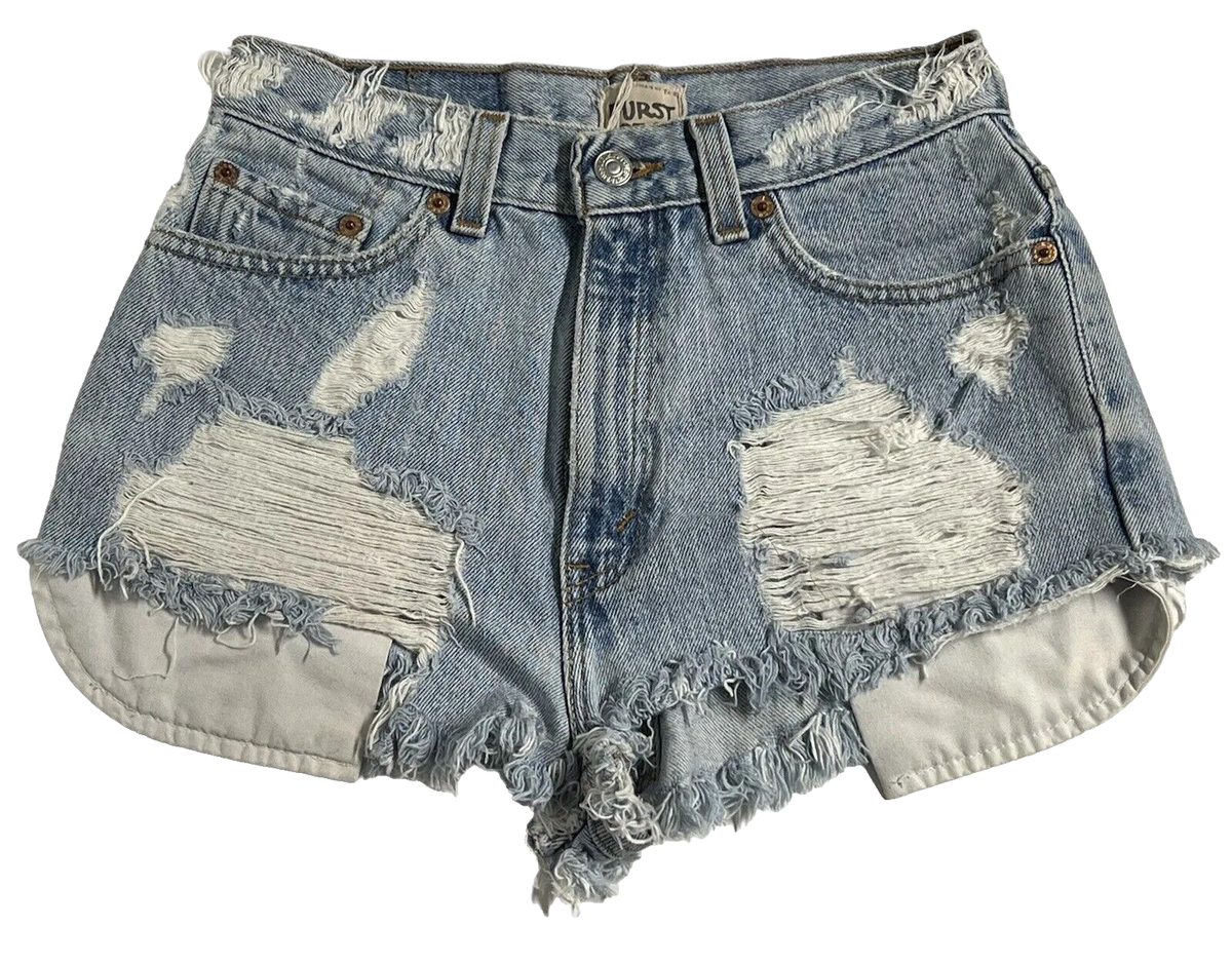 Levi's x Furst of a Kind Women's Reworked Ripped Denim Booty Shorts Size S