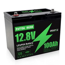 12V 100Ah LiFePO4 Lithium Battery, Built-in Smart BMS for RV, Solar, Marine