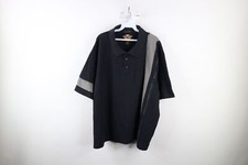 Vtg 90s Harley Davidson Mens 2XL Faded Spell Out Reflective Collared Polo Shirt
