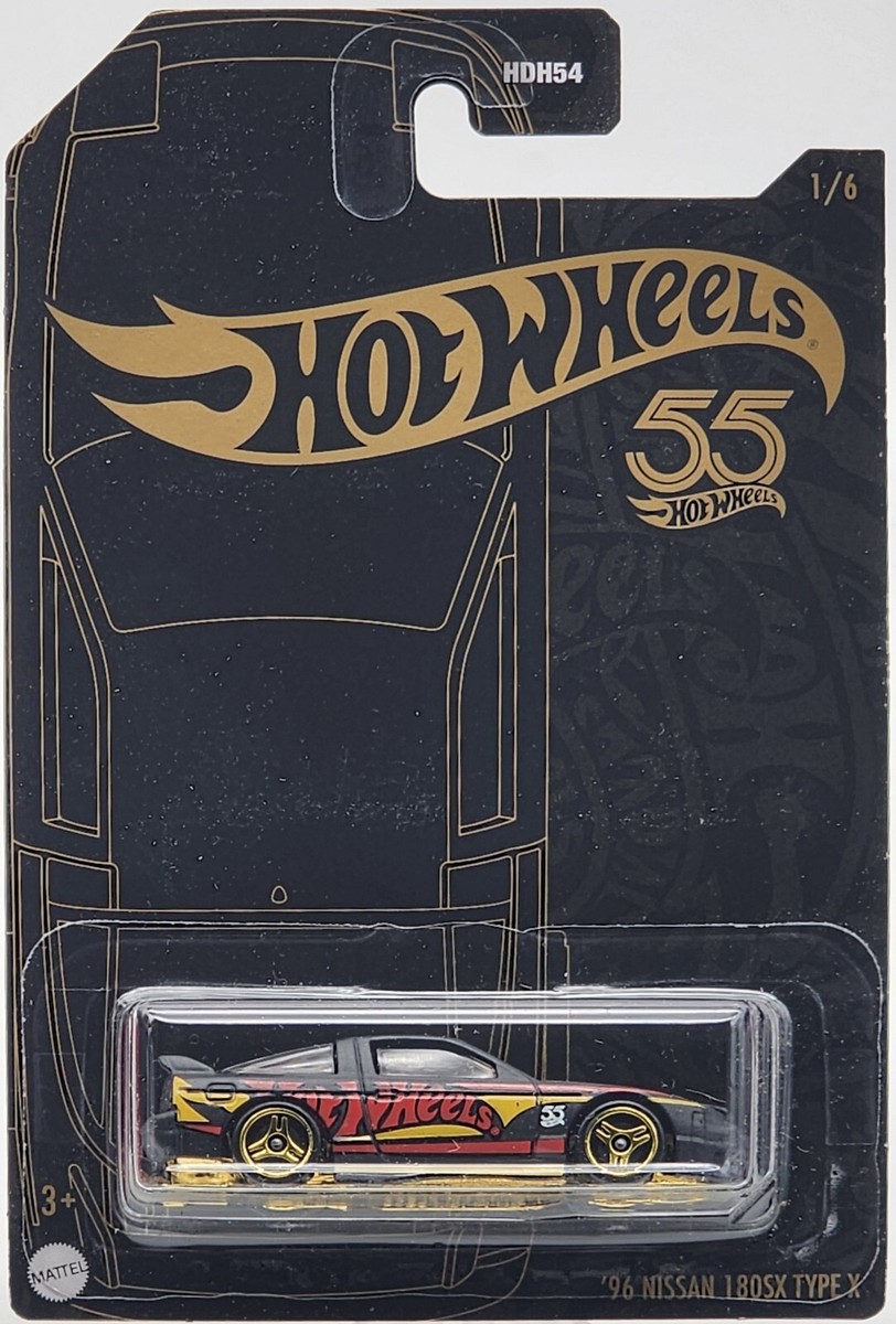 HOT WHEELS 2023 BLACK AND GOLD 55th Anniversary '96 NISSAN 180XS