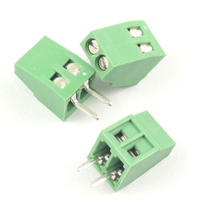 10-Pack 2.54mm Pitch 2-Pin PCB Screw Terminal Blocks - Green Connectors For DIY Electronics