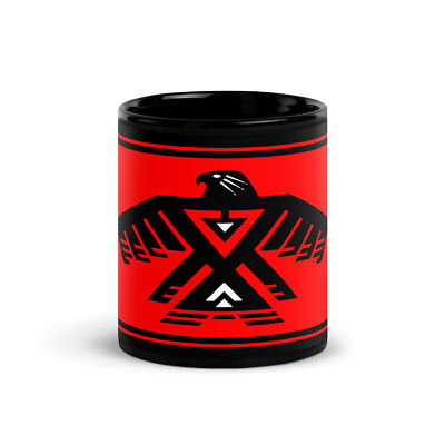 Thunderbird Rising in Red Sky Burning NDN Native Mug
