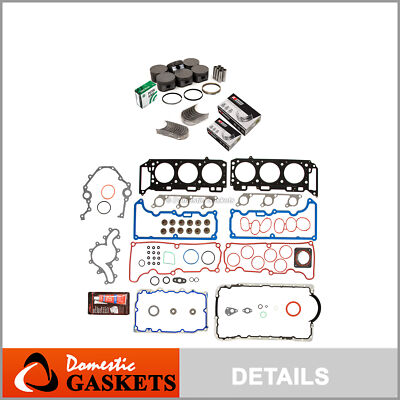 Full Gasket Set Bearings Pistons Fit 97-01 Ford Explorer Mountaineer 4.0L SOHC