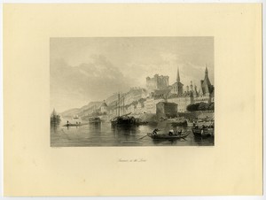 Striking Autumn And Winter Antique Print Saumur Loire France View Allom Turnbull 1870 Free Shipping Nationwide Aksarapublic Com