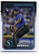 2024 Topps Series 1 Prelander Berroa RC Rookie #36 Seattle Mariners Card