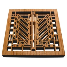 Frank Lloyd Wright Laser Cut Wood Allen House Trivet and Wall Plaque NIB