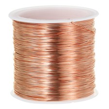 328 Feet Solid Pure Copper Wire 26 Gauge 0.4mm, Copper Tone