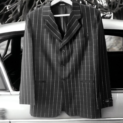 Gianfranco Ruffini Blazer Sport Coat Youth Size 20 Black Windowpane Poly Prep