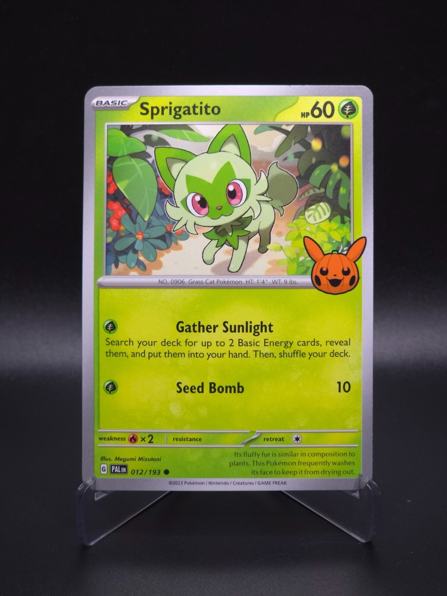 Sprigatito 2024 Trick Or Trade Halloween Stamp Pokemon TCG Holiday