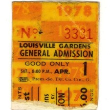 STYX & STARCASTLE Concert Ticket Stub LOUISVILLE 4/1/78 GARDENS GRAND ILLUSION