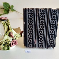 Vintage Primitive Handmade Textile Printing Block Wooden Stamp Old Decorative 85