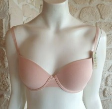 soutien-gorge rose en coton bio neuf taille 90C marque Bronzini (g)