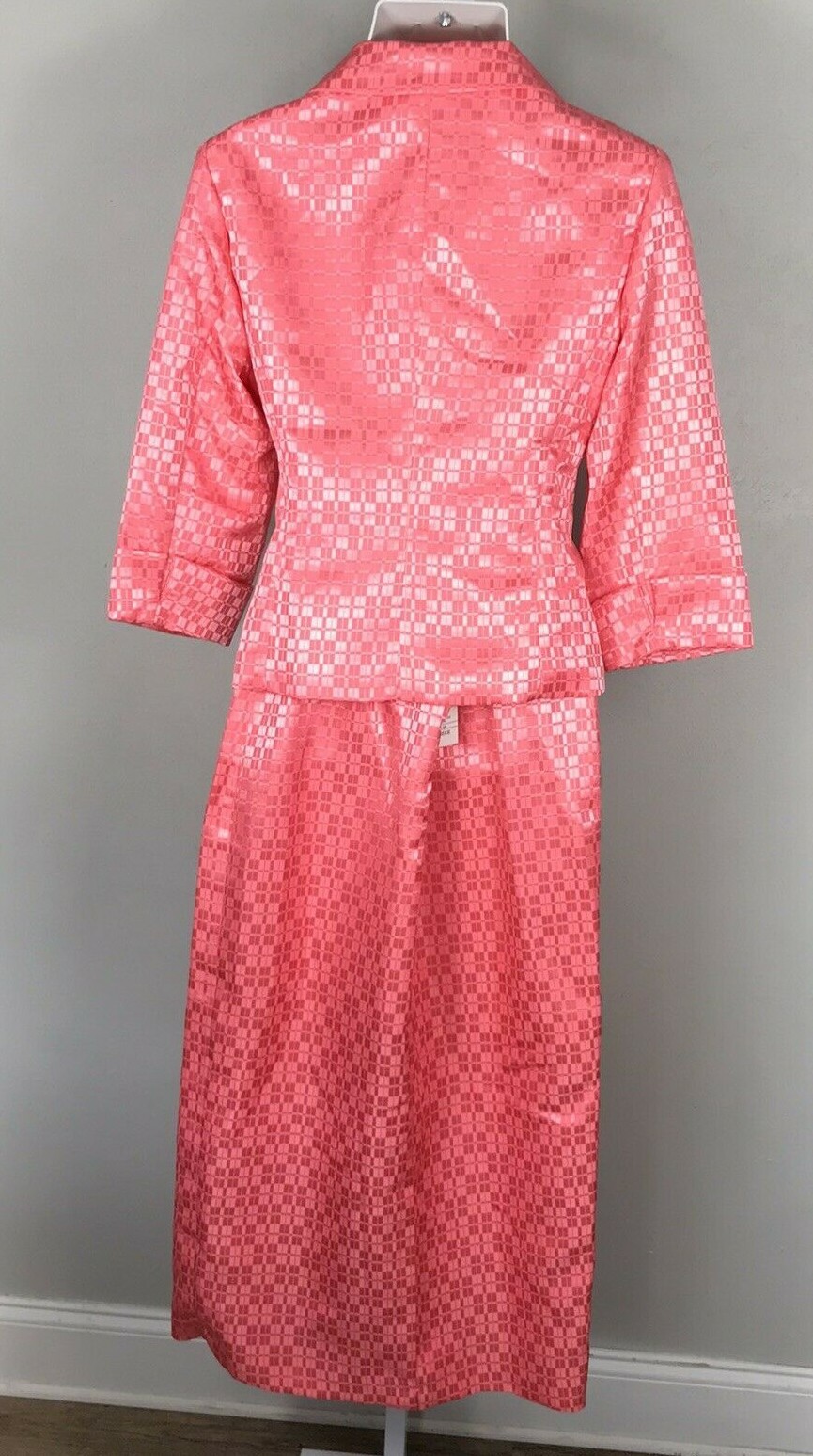 Nicolette Blazer & Skirt Classy Outfit Suit Set ~ Sz 12 ~ Coraly Pink ~ Lined