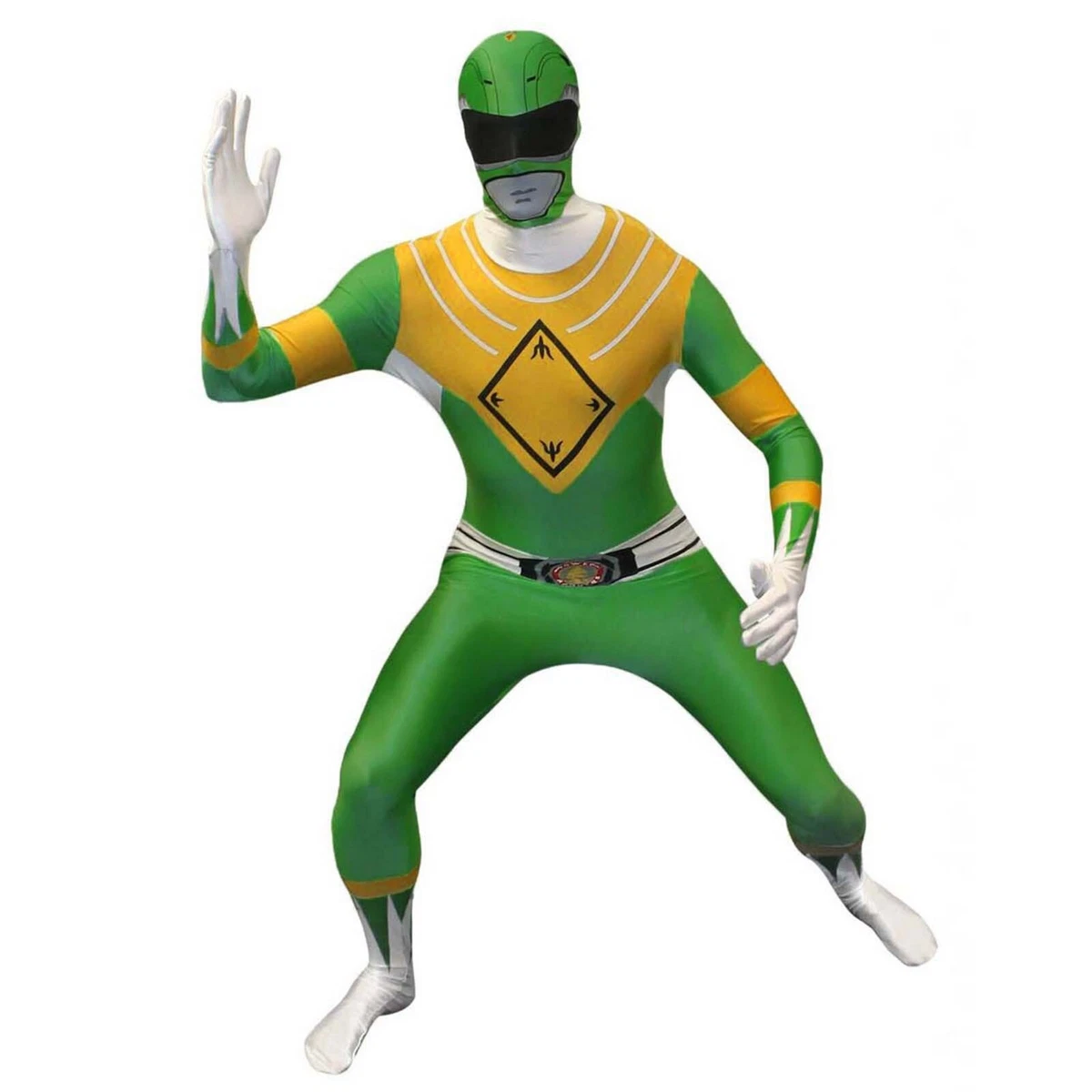 Geel Power Ranger Volwassenen Horror carnavalskostuums