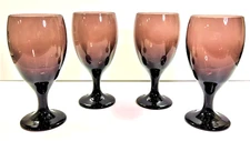 Libbey Set of 4 Premiere Brandywine 14 oz Water Goblets Iced Tea Glasses Purple