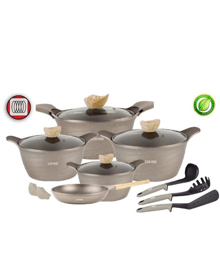 DMS® TSK5016CMP PREMIUM Topfset Induktion Kochtopf Pfanne Deckel  