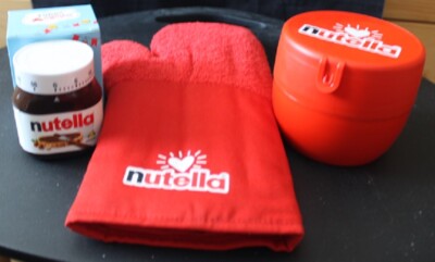 NEU!!! 3er SET NUTELLA 2021 - BACK-&GRILLTIMER - BACK-HANDSCHUH - BENTO BOX 
