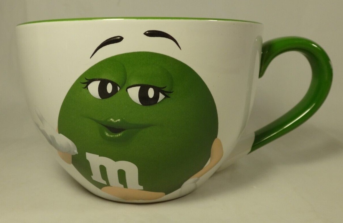 M&Ms World 2018 Green Candy Ceramic Large Coffee Mug Soup Cup