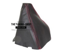 SCHALTMANSCHETTE SCHALTSACK FÜR MERCEDES SLK R170 LEDER SCHWARZ FADEN ROT