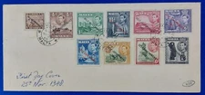 1948 Malta, KGVI Self Government on First Day Cover  1s  - SG 234/243 + CSM mark