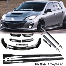 For Mazda 3 6 Front Bumper Lip Splitter Spoiler Body Kit Side Skirt Support Bars