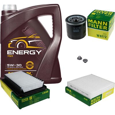 MANN Inspektionspaket 5 L MANNOL Energy 5W-30 für Suzuki Swift IV 1.2 FZ NZ