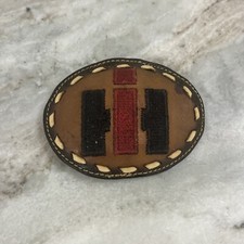 IH International Harvester Tractors Trucks Leather Western Belt Buckle