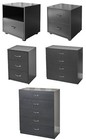 1/2/3/4/5 Chest of Drawers Wood Wooden Drawer Bedside Storage Unit Cabinet Black