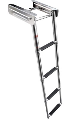 4 Steps Boat Ladder Folding Stainless Steel Telescoping Swimming