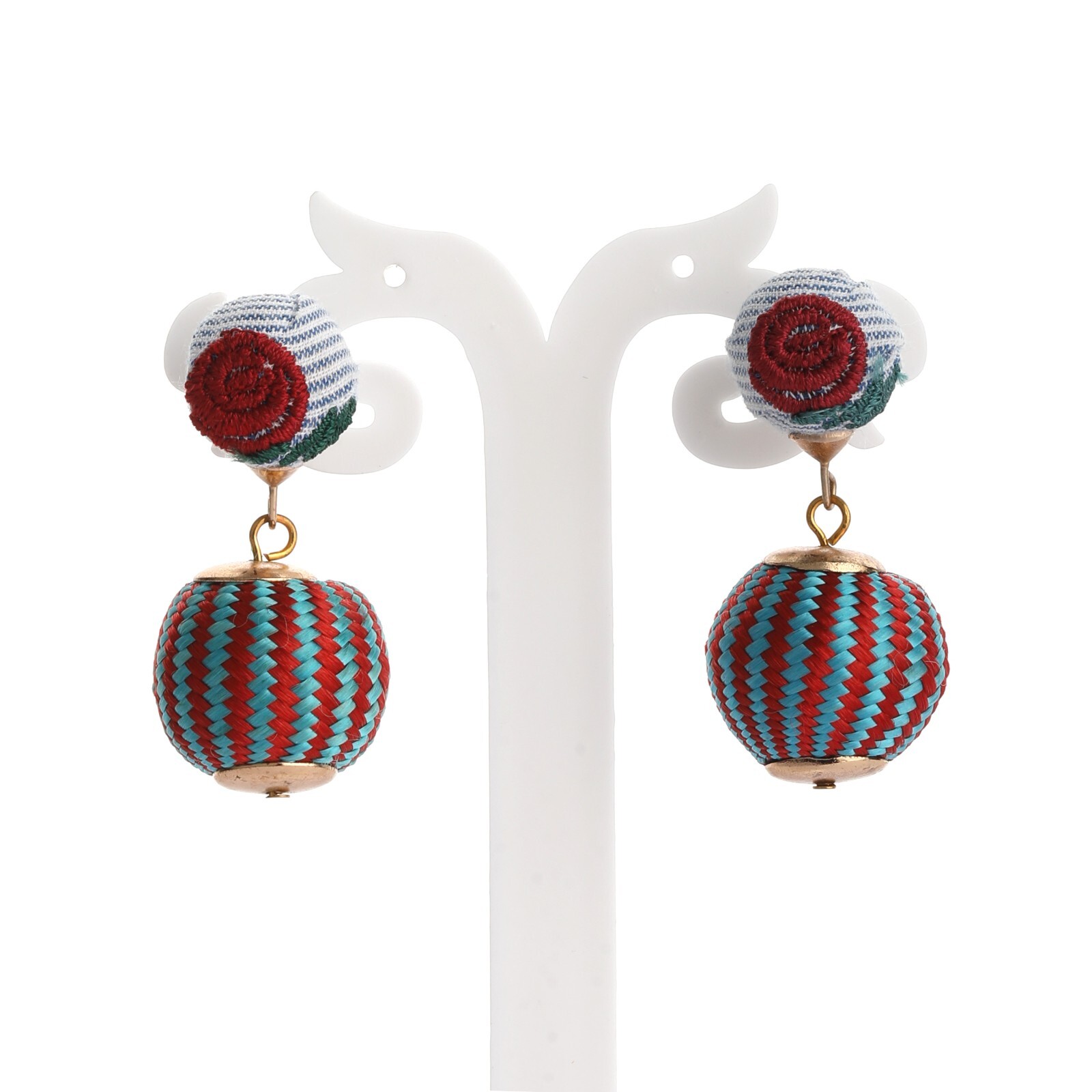 Handmade Embroidery Drop Earring Bohemian Women Fashion jewelry