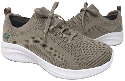 Skechers Women's Ultra Flex 3.0 Big Plan Taupe Slip On Sneakers Wide Size:7 119L