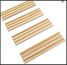 Domino Racks for Mexican Train Dominoes - Wooden Domino Holders Set of 4