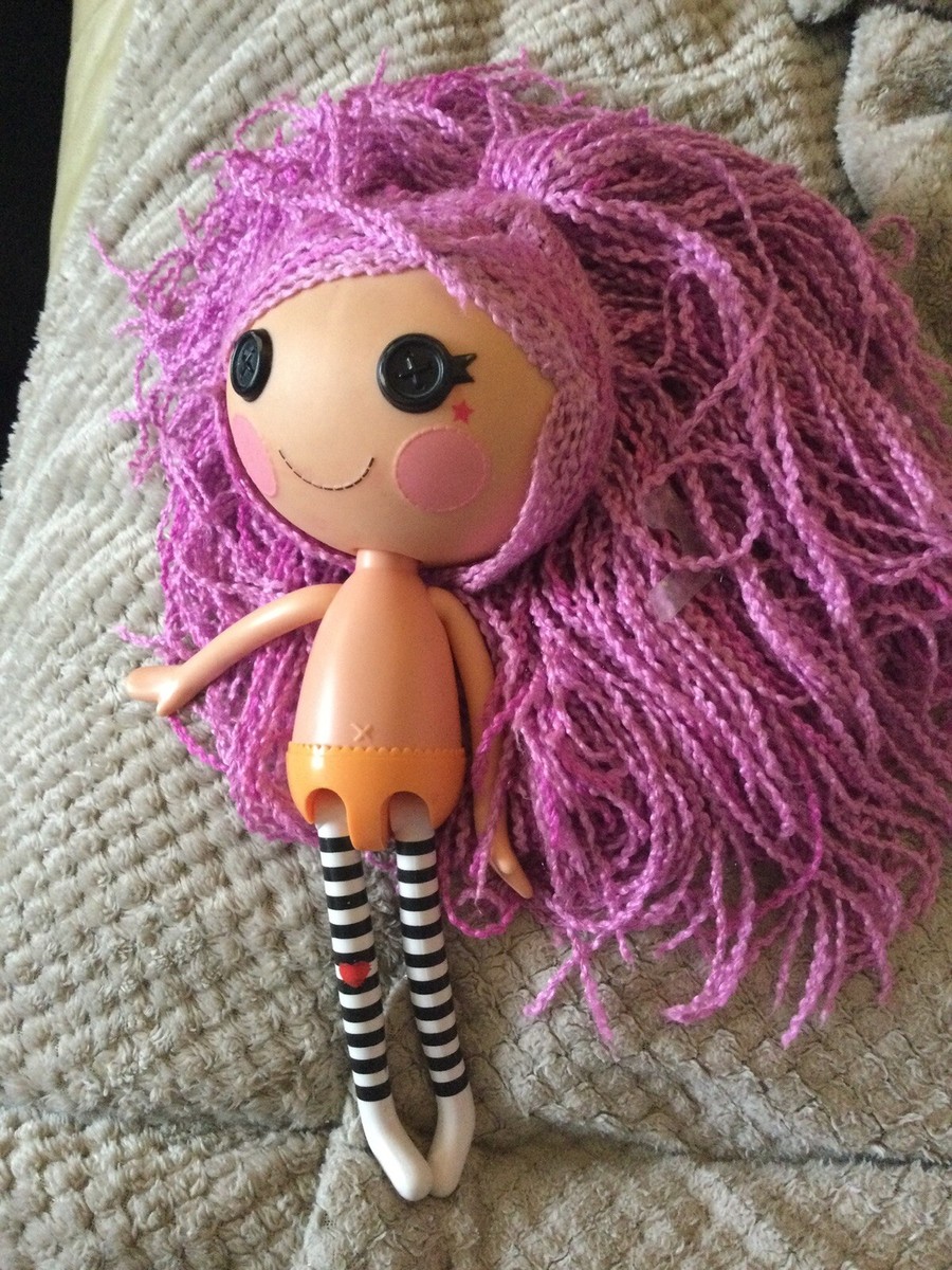 LALALOOPSY PURPLE YARN HAIR PEANUT BIG TOP FULL SIZE DOLL