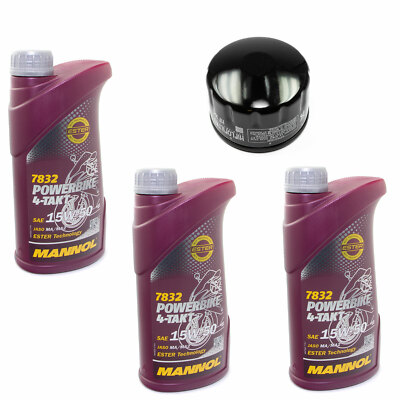 Motoröl Set 15W50 3 Liter HF164 Ölfilter für BMW C 600 650 Sport R 1200 GS ST