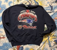 Vintage New England Patriots AFC Champions 1996 Pro Player Sweatshirt Size XL 96