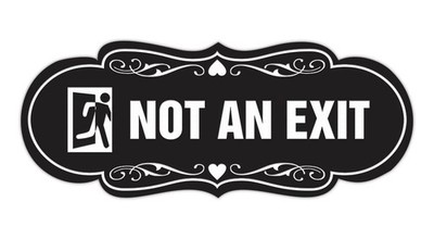 Designer Not An Exit (Runner) Wall or Door Sign