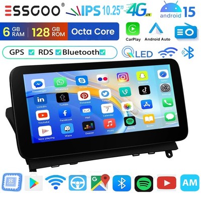 10.25'' CarPlay Android 15 Autoradio Für Benz C-Klasse W204 Mit NTG 4.0 GPS WIFI