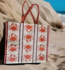 Crabs Crab Seafood Gift Bag Reusable Recycled Tote Shopping TJMaxx New!
