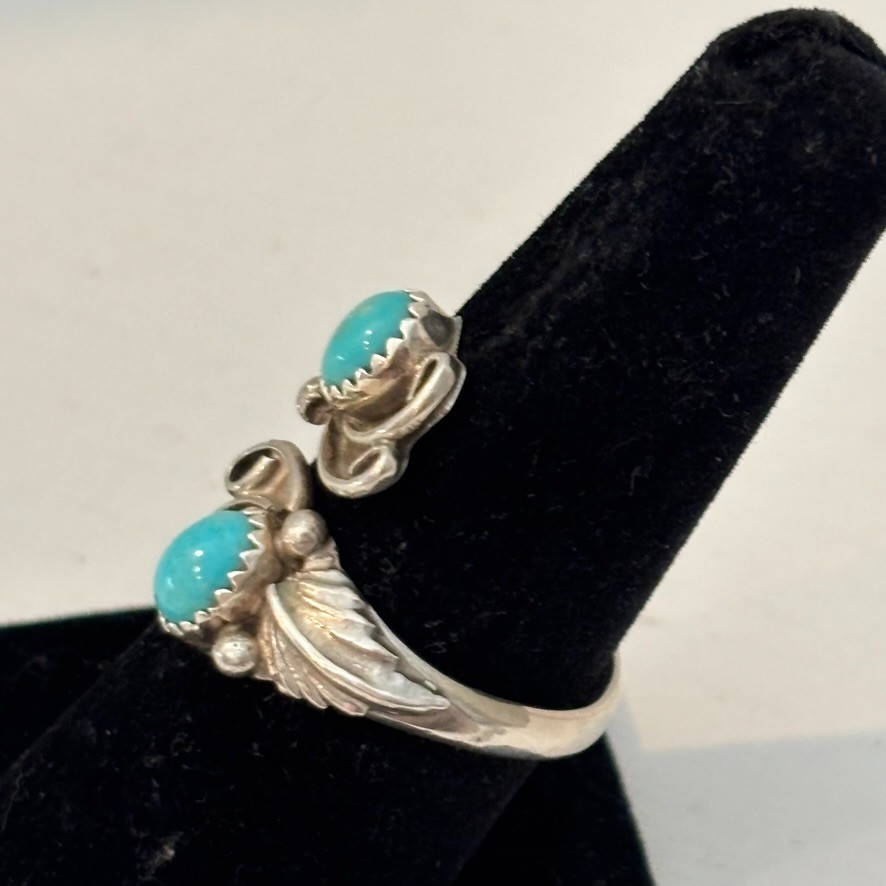 native inspired sterling silver signed turqoise 2… - image 4