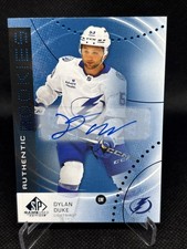 DYLAN DUKE 2025-26 UD SP GAME USED HOCKEY BLUE AUTO ROOKIES RC