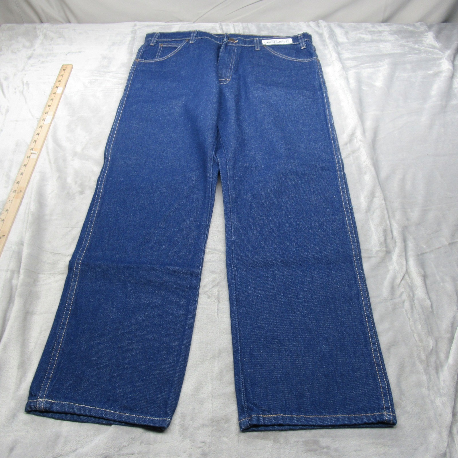 Mens 36x30 Carpenter Dark Wash Straight Rugged Bootcut Relax