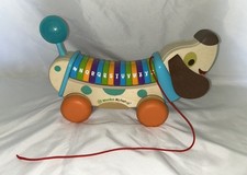 LeapFrog Wooden Alphapup Alphabet Educational Dog Toy Talks Sings