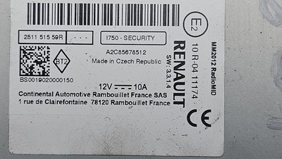 A2C85678512 2543361 audio system RENAULT CAPTUR 1.3 TCE 2013